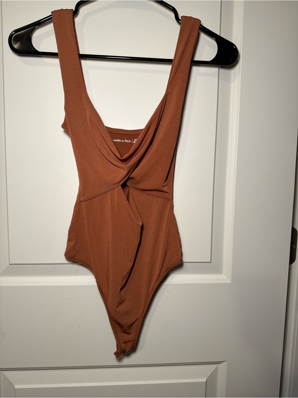 Abercrombie & Fitch Rust Brown Twist-Front Bodysuit